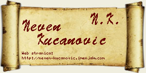 Neven Kucanović vizit kartica